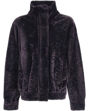 Arma Jacket Merino Velvet "Paula" - Blue