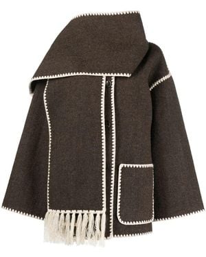 TOTEME Embroidered Scarf Jacket - Black