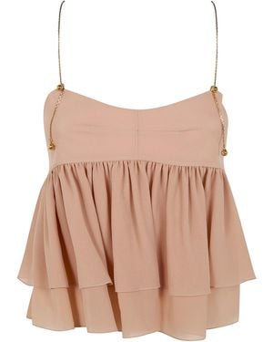 Chloé Sleeveless Tops - Natural