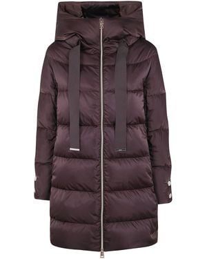 Herno Hooded Jacket A-Shape - Purple
