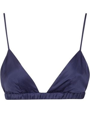Frankie Shop Nina Satin Bralette - Blue