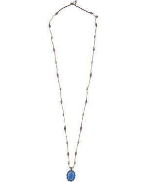 Sharing Long "Tibetan V" Pendant Necklace - White