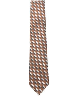 Emporio Armani Stripes Mix Tie - White