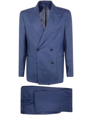 Michael Coal Suit Pure Linen Austin - Blue