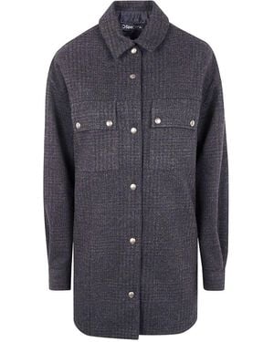 DR. HOPE Pockets Shirt Jacket - Blue