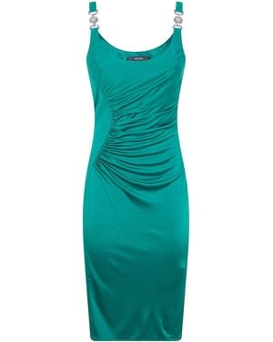 Versace Cocktail Dress Responsible Vicose Liquid Jersey - Green