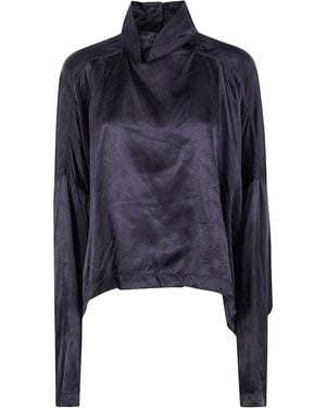 Rick Owens "Jumbo Tabard Cropped" Top - Blue