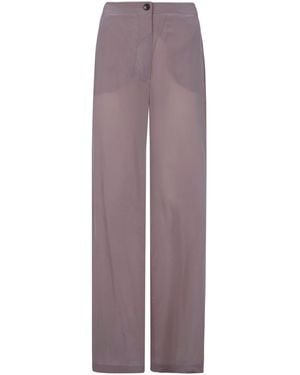 Seventy Mixed Silk Sand Wash Pants - Purple