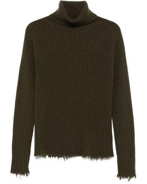 Uma Wang 'Plain Ws' Top Rib A Collo Alto - Verde