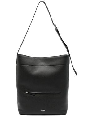 Tom Ford Zip-Pocket Leather Shoulder Bag - Black