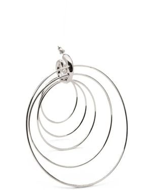 Panconesi Earrings Multiple Rings "Pierced Serpent" Hoops Large - Metallic