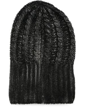 Avant Toi Hat Cashmere "Hand Painted Braided Hat" - Black