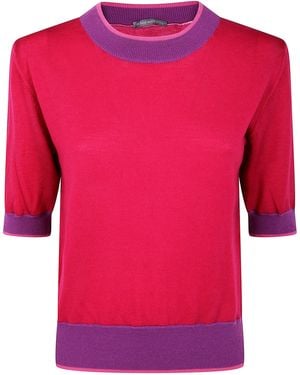 In bed with You Round Neck Short Sleeves Top - Red
