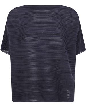 Pleats Please Issey Miyake Shirt Paper Bounce Knit - Blue
