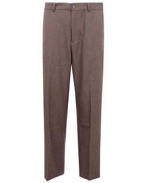 Les Deux "Randall Houndstooth" Suit Trousers - Brown