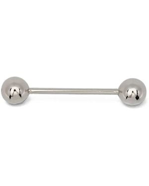 Mrz Orecchini Metallici Classici Pircings - Bianco