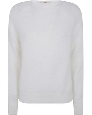 Nuur Jumper Long Sleeves "Boxy Long Sleeves Round Neck" - White