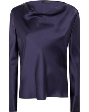 Alberta Ferretti Satin Blouse - Blue