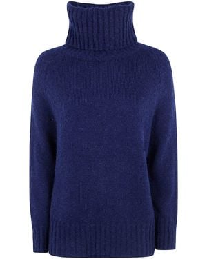 Base London Maglione Collo Alto "B8480.085 852" - Blu
