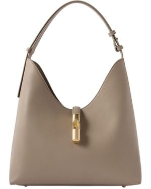 Furla Goccia" Night Calf Leather Small Hobo Bag - Grey