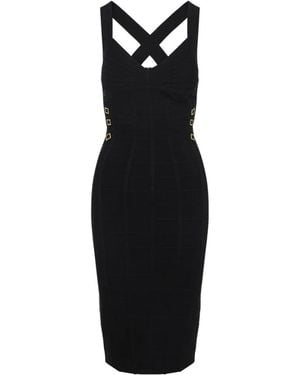Elisabetta Franchi Knit Midi Dress - Black