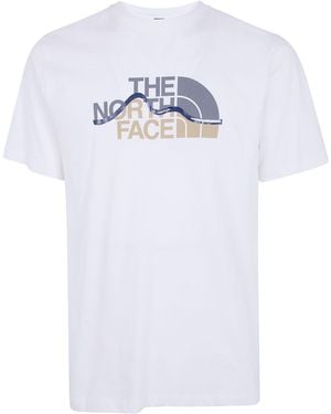 The North Face Mountain Line" Regular Short Sleeve Tee - White