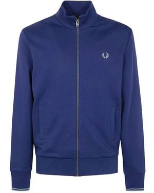 Fred Perry Zip Through Sweatshirt - Blue