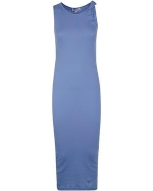 JW Anderson Anchor Embroidery Twisted Strap Dress - Blue