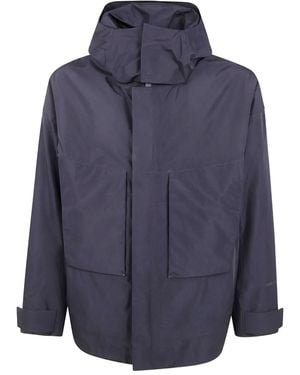 Laminar Cropped Packets Parka Jacket - Blue