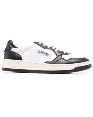 Autry Medalist Low Bicolor Leather Sneakers - White