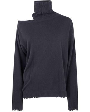 Uma Wang High Neck Top - Blue