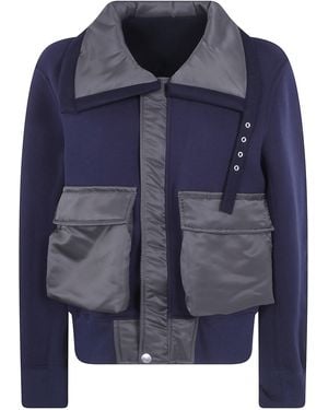 Sacai Jacket Sponge Sweat Blouson - Blue