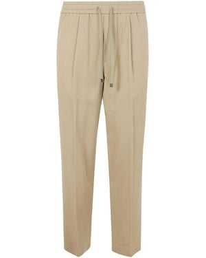 Jacob Cohen Low Fit Carrot Daniel Batavia Raw Trousers - Natural