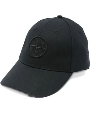 Stone Island Cotton "Reps Cap Baseball" Cap - Black