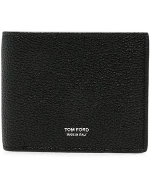 Tom Ford Wallet Bifold Soft Grain Leather "T Line Classic" - Black