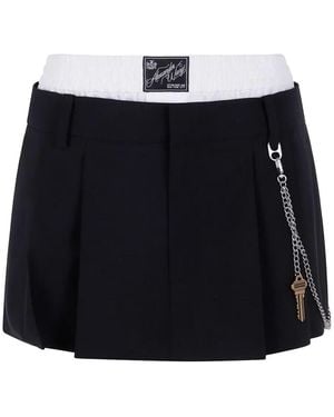 Alexander Wang Pre-Styled Pleated Skort With Chain By - Black
