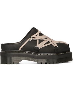 Rick Owens Dr Martens Mule Quad Sole "Megalace" - Black