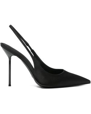 Paris Texas "Linda" Sling Back Shoes - Black