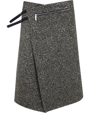 SAPIO Shirt Lame Panel Braids Lame Panel Shirt - Grey