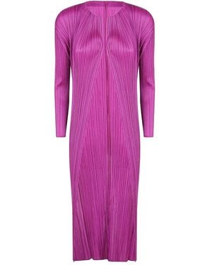 Pleats Please Issey Miyake "Monthly Colors: September" Coat - Pink