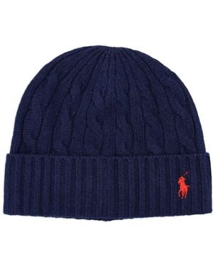 Polo Ralph Lauren Wool Blend Beanie - Blue