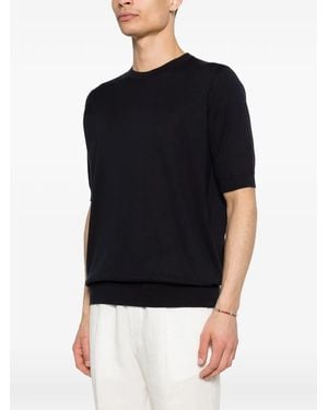 John Smedley "Kempton" Crewneck Short Sleeves T-Shirt - Black