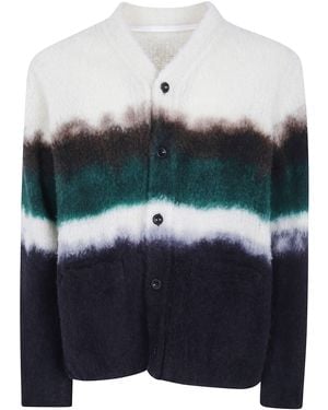Sacai Jumper Dyed Knit Cardigan "Chusen" - Grey