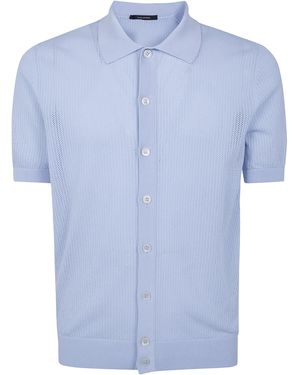 Tagliatore Short Sleeves Shirt - Blue