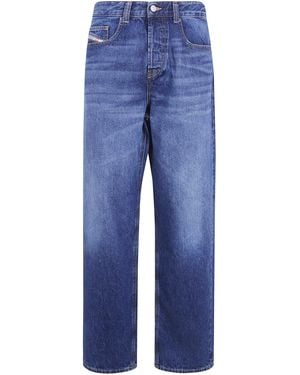 DIESEL Suede Moccasin With Grommets - Blue