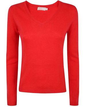 ABSOLUT CASHMERE "Anatola" V Neck Jumper - Red