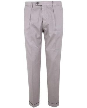 Michael Coal Linen Classic Trousers - Grey