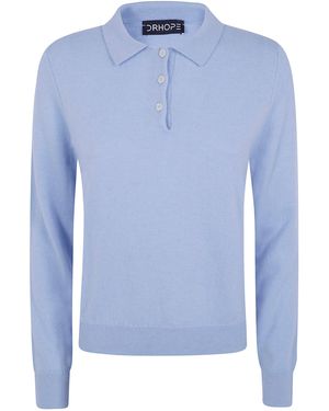 DR. HOPE Polo Shirt Cashmere "Tribeca" - Blue