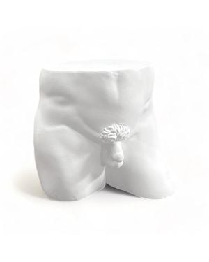 Seletti "Piece Of Me" Concrete Footstool Cm 49.9 X 38.5 H 45 - White