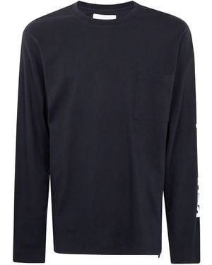 Oamc Peacemaker Peacemaker Long Sleeves Pocket Tee - Blue